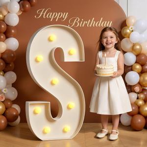 Marquee Letters 3 Feet Tall 3FT Large Light Up Letters S for Wedding Will You Marry Me Sign Happy Birthday Engagement Party Decorations Big Letterboard S