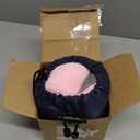 Travel Pillow, Travel Neck Pillows for Sleeping, 100% Pure Memory Foam Soft Comfort & Support Pillow for Airplane/Car/Office & Home Rest Use-Pink