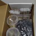 2 oz (60ml) 15 Pack Leak-Proof Clear Glass Boston Round Bottles with lids - Mini Travel Containers for Ginger Shots, Juice, Whiskey, Samples | W/Labels, Funnels & Brushes