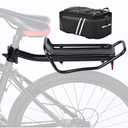 Rear Bike Rack with Quickly Release Camp,Retractable Aluminum Alloy Bicycle Cargo Rack,Thickened Frame and Main Tube for 26"-29" Frames Commuter Carrier,Max Weight 22lb,YONTUO