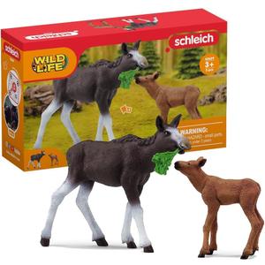 Schleich Wild Life Mother Moose and Calf Playset - North American Forest Animal Toys Playset with Realistic Natural Mother Moose and Baby Calf, Gift for Toddlers, Kids, Boys, and Girls Ages 3 and Up Schleich Wild Life Mother Moose and Calf Playset - North American Forest Animal Toys Playset with Realistic Natural Mother Moose and Baby Calf, Gift for Toddlers, Kids, Boys, and Girls Ages 3 and Up