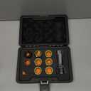 maXpeedingrods 10 PCS Axle Spindle Threading Chaser Set, Thread Rethreading Restorer Tool with 8 Dies, 1-1/16" Extension Bar, M20 M22 M24 & 13/16" 3/4" UNF Nuts Axle Thread Repair Kit