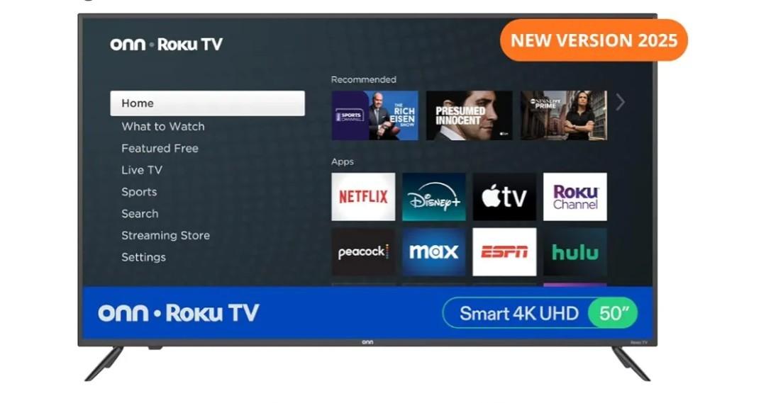 ONN 50-Inch Class 4k HDR10+ Smart TV + Free Wall Mount with Wi-Fi Connectivity and Mobile App | Flat Screen TV | Compatible with Home Kit | Alexa and Google Assistant