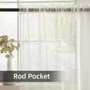 Youleyar Solid Sheer Rod Pocket Curtain Voile Draperies 2 Panels White Beige Black Grey Coffee 52 Inch Width 72 Inch Long 1 Pair for Kitchen Bedroom Children Living Room Yard(Ivory,52Wｘ72L)