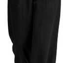 Linen Pants Women Summer Wide Leg Palazzo Pants Loose Slim High Waist Flowy Beach Boho Lounge Trouser Work Outfits 2026 (Black, L)