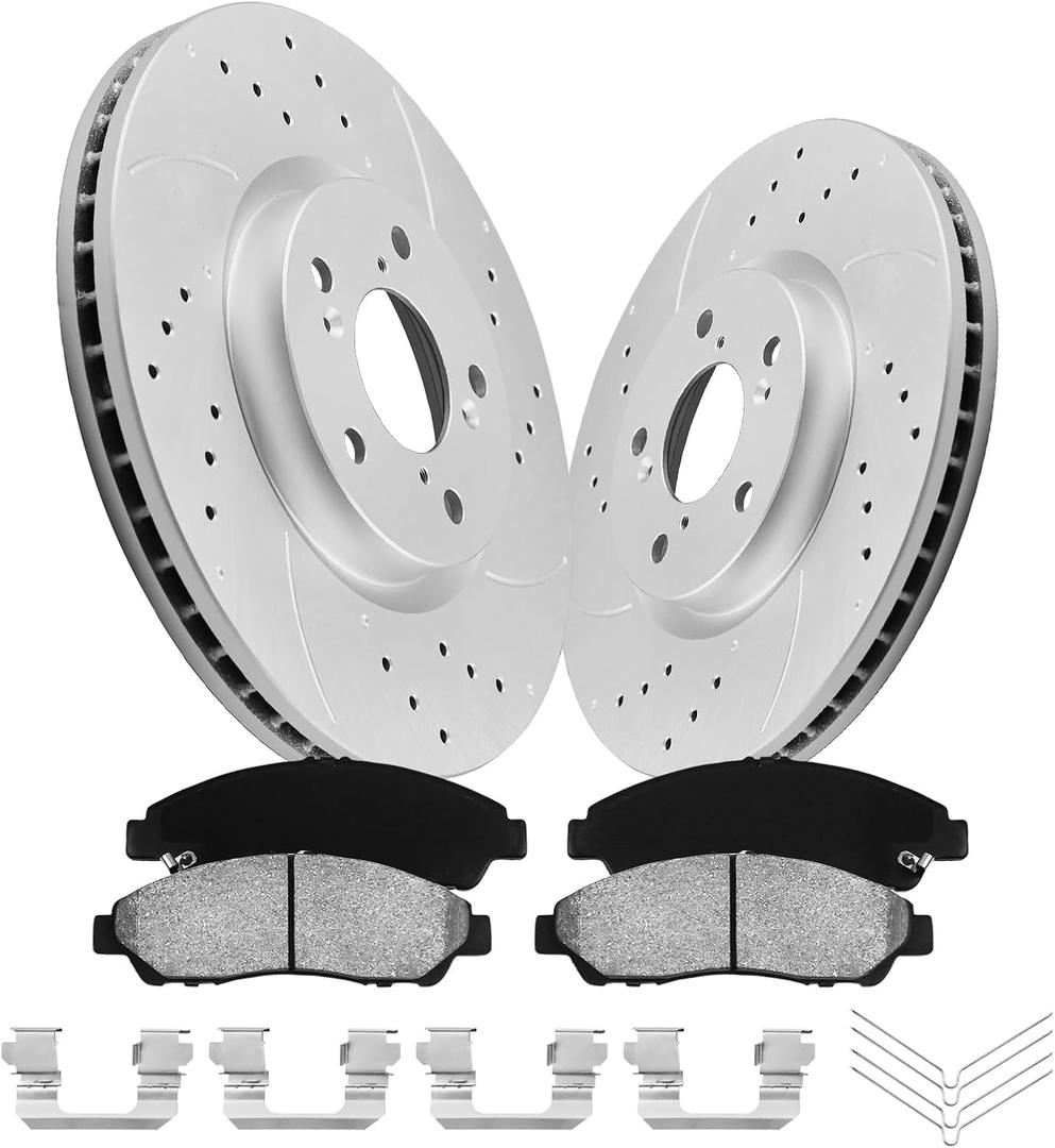 Front Rotors Kit for Pilot [ 2009-2015 ] Full Coated Brakes