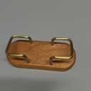 muso wood Business Card Holder for Desk, Wooden Creative Business Card Display for Desk, Wood Business Card Stand for Office, Tabletop (Cherry 1pack)