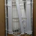 ULIFHOME E15C Garment Rack L Shaped Clothes Rack for Corner，Freestanding Clothing Racks for Hanging Clothes，Heavy Duty Closet Organizer 43.4"W x 15.8"D x 78.4"H，White Rack with White Dustproof Cover