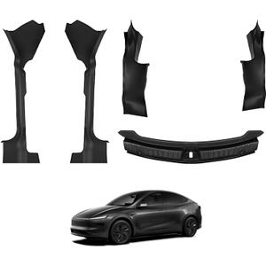BestEvMod For 2026 Tesla Model Y 5PCS Door Sill Protector Front & Rear, Rear Bumper & Trunk Sill Cover Protector Door Entry Guard Compatible with Tesla Model Y Juniper 2026 NOT Fit 7-Seat and Standard
