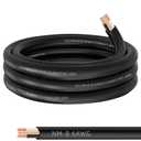 NM-B 6/2 Wire with Ground,15FT 6 AWG Copper Wire,6 Gauge 2 Conductor Electrical 6/2 NM-B with Ground Non-Metallic Sheathed Cable,Stranded Indoor Residential Wiring for Branch Circuit Switch&Outlet