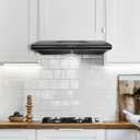 30 in. Delta Coll Ducted Under Cabinet Range Hood, Reusable Filters, Black