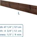 10-Pack Solid Pine Wall Planks, 47.25" x 4.75" Barn Wood Finish Rustic Real Wood Wall Panels for DIY Accent Walls & Ceilings, Brown, Covers 15.4 Sq. Ft.