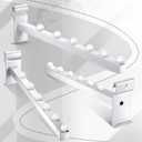 Oudain 5 Pack 6 Ball Gridwall Waterfall Hooks, Metal Gridwall Accessories Grid Wall Waterfall Faceout Square Tubing Display Hooks Hangers for Home Shop Retail Clothing Display (White)