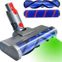 Vacuum Head for Dyson V7 V8 V10 V11 V15 Cordless | Anti-Tangle Motorhead with LED Light | Quick-Release Vacuum Cleaner Head Attachments for Hard Floors & Carpets-2 Roller Brush