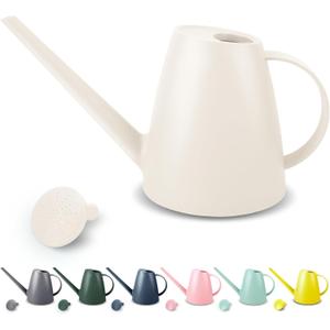 Watering Can for Indoor Plants, Small Watering Cans for House Plant Garden Flower, Long Spout Water Can for Outdoor Watering Plants 1. 8L 1/2 Gallon (White)