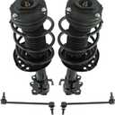 TRQ Front Suspension Kit Complete Strut & Coil Spring Assembly Sway Bar Stabilizer Link Compatible with 2013-2019 Nissan Sentra