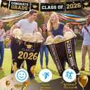 Graduation Party Games, 21 Pcs Granny Pants Outdoor Game Set, Giant Graduation Pants with Pump, Bouncy Balls & Novelty Glasses, Toss Game for High School College Class of 2026 Party