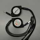 Multi Charging Cable, [2Pack 4Ft] 3 in 1 Retractable Fast Charger Cable Multi Charging Cord USB Cable Adapter with Lightning/Type C/Micro USB Port for Cell Phones/iPhone/Samsung Galaxy/Tablets & More