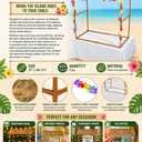 Fun Express Tabletop Tiki Hut Bar Stand - Premium Luau Party Decorations & Hawaiian Centerpiece | Tropical Beach Party Decor for Indoor & Outdoor Events | Professional-Grade Bamboo Design