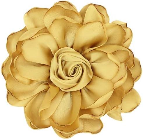 TengRiah Rose Brooch and Pin for Women Elegant Delicate Flower Pin Shawl Clip Duck Beak Clip for Women's Dress Banquet Party Jewelry Gift 2Pack