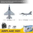 volantexrc 4CH RC Plane 2.4GHz Jet F-16 Fighting Falcon RC Airplane Fighter Ready to Fly with Xpilot Stabilizer System, One Key Aerobatic Perfect for Adults Gray
