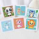 DIYGEMDOT 6 Pack Diamond Art Kits for Kids, Cute Animals Diamond Painting for Beginners, DIY 5D Gem Art for Girls & Boys Ages 6-8-10-12, Children's Christmas Gifts (6x6 inches) (Y004)