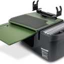 AutoExec GripMaster Car Desk for Your Vehicle Workstation and Mobile Office, Army Green with Printer Stand