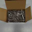 Wensilon300pcs#81for Sheet Metal Self-Tapping Screws 410 Stainless Steel Flat Head High-Strength Quick self-Drilling Screws (#8X1", Silver)