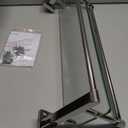 Bathroom Glass Shelf with Towel Rack Organizer Wall-Mounted Bathroom Storage SUS304 Stainless Steel Towel Bar/Track Wall-Mounted Tempered Glass Shelves (Chrome Polished, 20-inch)