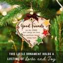 2 x Friends Christmas Ornaments 2025 - Friendship Ornament, Friendship Gifts for Women, Men - Wooden Good Friends are Like Stars Ornament for Bestie, Soulmate, Sister, Coworkers, Neighbors