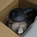 Elite Gourmet EKT1001 Electric 1.0L BPA-Free 1100W Glass Kettle Cordless 360 Base, Stylish Blue LED Interior, Handy Auto Shut-Off Function  Quickly Boil Water For Tea & More, Black