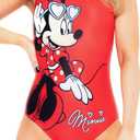Disney Womens Bathing Suit | Minnie Mouse Swimsuit for Summer | One Piece Womens Bathing Suit Size M