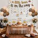 Coffee Baby Shower Decorations Set Little Beans Theme Party | A Little Beans Is On The Way Banner Backdrop, A Baby is Brewing Honeycomb Centerpieces, Something Sweet is Brewing Decor