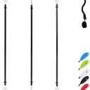 OCEANBROAD Kayak Paddle 86in/218cm, 90.5in/230cm, 95in/241cm Alloy Shaft Kayaking Boating Canoeing Oar with Paddle Leash (White)