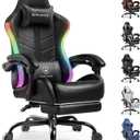 GTPLAYER Gaming Chair, Computer Game Chair for Adults, RGB Black, Standard