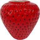 Ceramic Strawberry Vase, Decorative Cute Small Red Flower Vase for Home Decor, Living Room, Kitchen, Bathroom Decorations