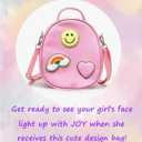 Girls Small Crossbody Bag with Rainbow Heart Girls Novelty Bag Little Girl Purse