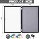 Geetery 36 x 24 Inch Enclosed Fabric Bulletin Board Tamperproof Lockable Noticeboard Fabric&Aluminium Frame Display Cases Wall-Mounted Display Case for School, Office - Secure, Durable, 38.6" x 27.6"