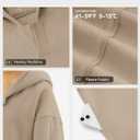 ATHMILE Womens Oversized Hoodies V Neck Sweatshirts Y2K Clothes Long Sleeve Pullover Fall Winter Fashion Henley Outfits 2025 (Beige, XS)