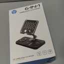 30W Wireless Charger for Samsung/Android Mag-Safe Charging Station with Clock/Light for Samsung S25/S24/S23 Ultra/Buds,for iPad/Tablet Foldable Stand, Watch Charger Only for Galaxy Watch 8/7/6/5,White