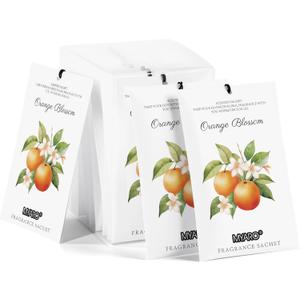 MYARO 12 Packs Orange Blossom Scent Sachets for Closet Home Long Lasting Shoe Odor Deodorizer Bathroom Car Air Frehener