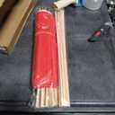 20 Pack Red Mini Wood Stick Sublimation Flag Set,5x8 Inch Solid Color Blank Hand Held Small Miniature Plain Flags for DIY Graffiti,School,Kids Birthday,Grand Opening Decorations