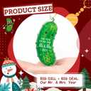 MAMAGIFTREE Christmas Pickle Ornament 2025 Wedding Gifts for Couples Mr and Mrs Gifts Bridal Shower Gift Wedding Ideas for Newly Wed Bride Glass Ornament, Just Married Gift for Newlywed Couple
