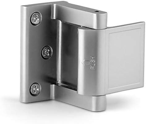 Berlin Modisch Door Lock Reinforcer Privacy Door Latch for in-Swinging Doors Extra High Resistance Home Door Security Lock (Satin Nickel)