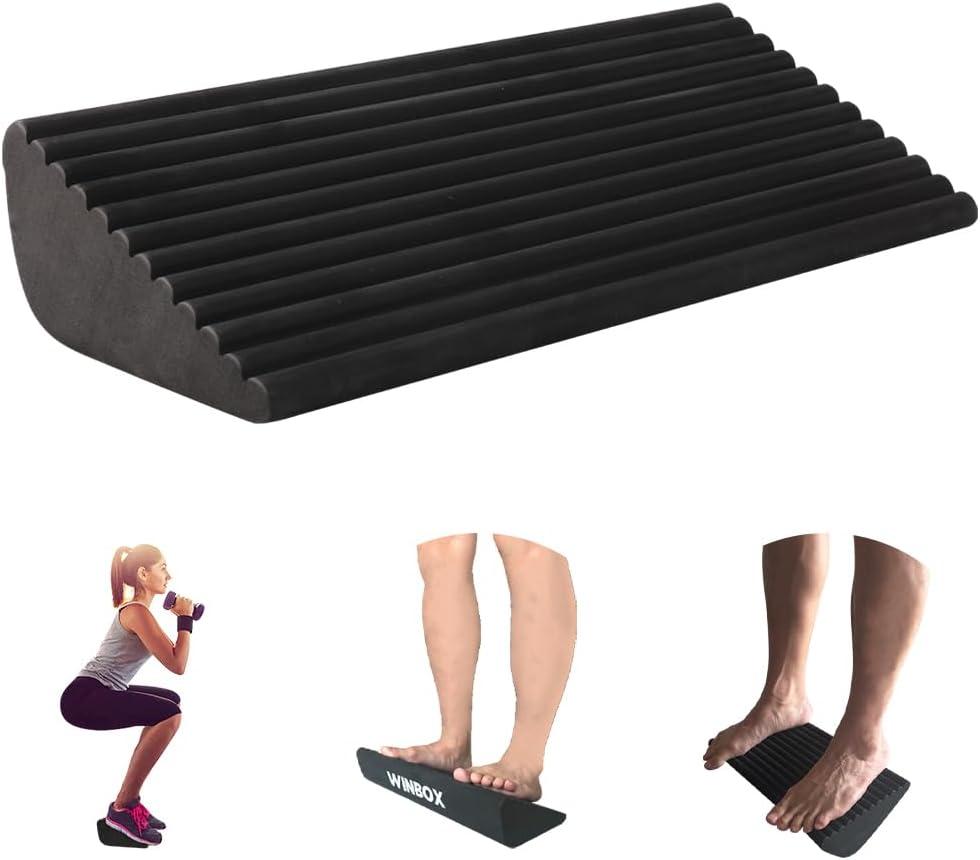 Squat Wedge and Slant Board for Calf Stretching, Foot Stretcher for Physical Therapy, Calf Stretcher for Improving Mobility Balance and Strength Performance