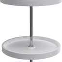 Rev-A-Shelf 18 Inch 3 Tier Full Circle Lazy Susan for H Corner Kitchen Cabinets, Large Plastic Home Storage Rotating Shelves, White, 6013-18-11-526