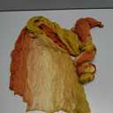 1 Pack Cheesecloth Table Runner Gradient Orange Yellow Cheese Cloth Table Runner Boho Gauze Fabric Table Runner Soft Sheer Tablecloth for Wedding Party Home Decor