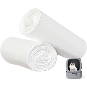 Dedicated to Mintakawa Automatic cat litter box Drawer Liners, Small garbage bag, 20 Count per Roll, 2 Rolls, Tear, Use for Cat litter box, Kitchen, bathroom, and Car Trash Can