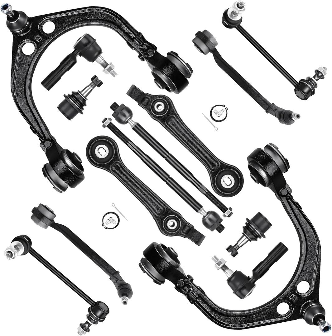 Front Upper & lower Control Arm Kit with Ball Joint Left and Right Forward Rearward Suspension Kit for 2011 2012 2013 2014 2015 2016 2017 Chrysler 300 Dodge Challenger Charger RWD Models