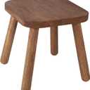Natural Solid Wood Step Stool Wood Stool for Kids 11.7'' Sturdy Sitting Stool Wooden Step Stool for Adults Square Stool Wood Plant Stand Small Foot Stool with Four Detachable and Assembled Legs